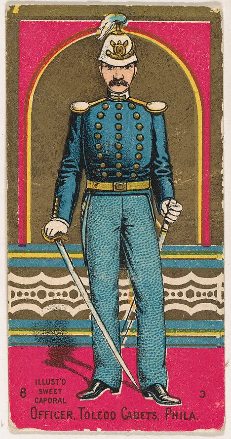 Officer, Toledo Cadets, Philadelphia, from the Military Series (N224) issued by Kinney Tobacco Company to promote Sweet Caporal Cigarettes — Kinney Brothers Tobacco Company