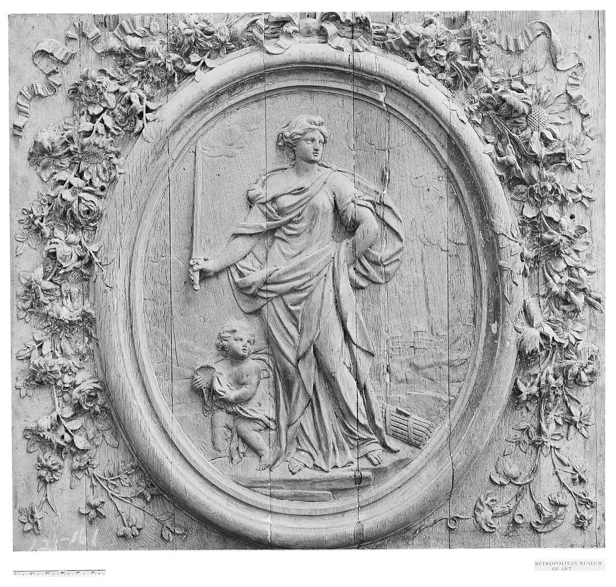 Pair of overdoors from a porte cochère — Jean Richer|Jean Marot