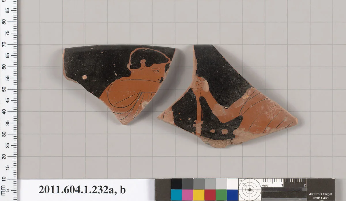 Terracotta fragments of a kylix (drinking cup) — Unknown
