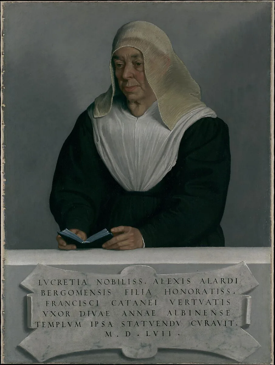 Lucrezia Agliardi Vertova (1490?–1558) — Giovanni Battista Moroni