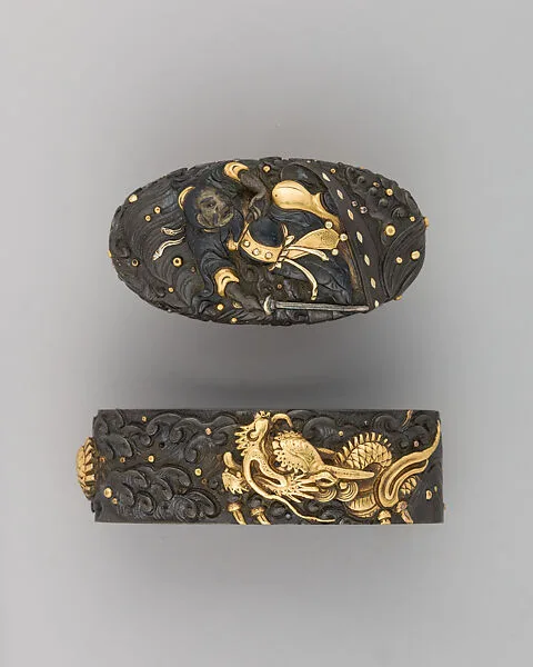 Sword-Hilt Collar and Pommel (Fuchigashira) — Unknown