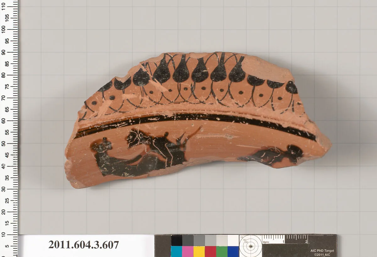 Terracotta fragment of a column-krater (bowl for mixing wine and water) — Unknown