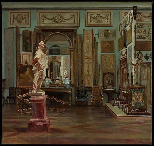 Interior view of the Hoentschel Collection at 58 Boulevard Flandrin, Paris