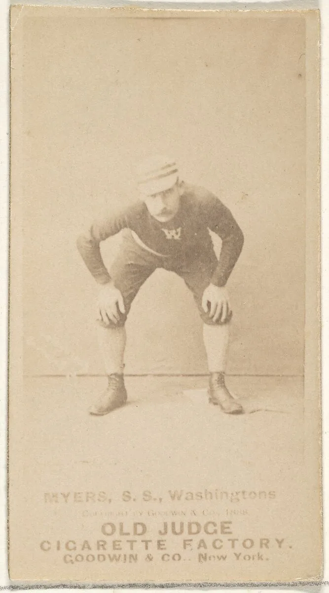 James Albert "Al" Myers, Shortstop, Washington Nationals, from the Old Judge series (N172) for Old Judge Cigarettes — Goodwin & Company