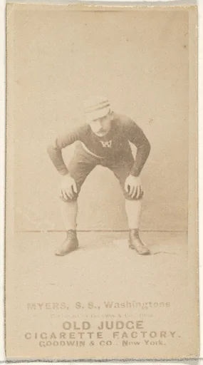 James Albert "Al" Myers, Shortstop, Washington Nationals, from the Old Judge series (N172) for Old Judge Cigarettes