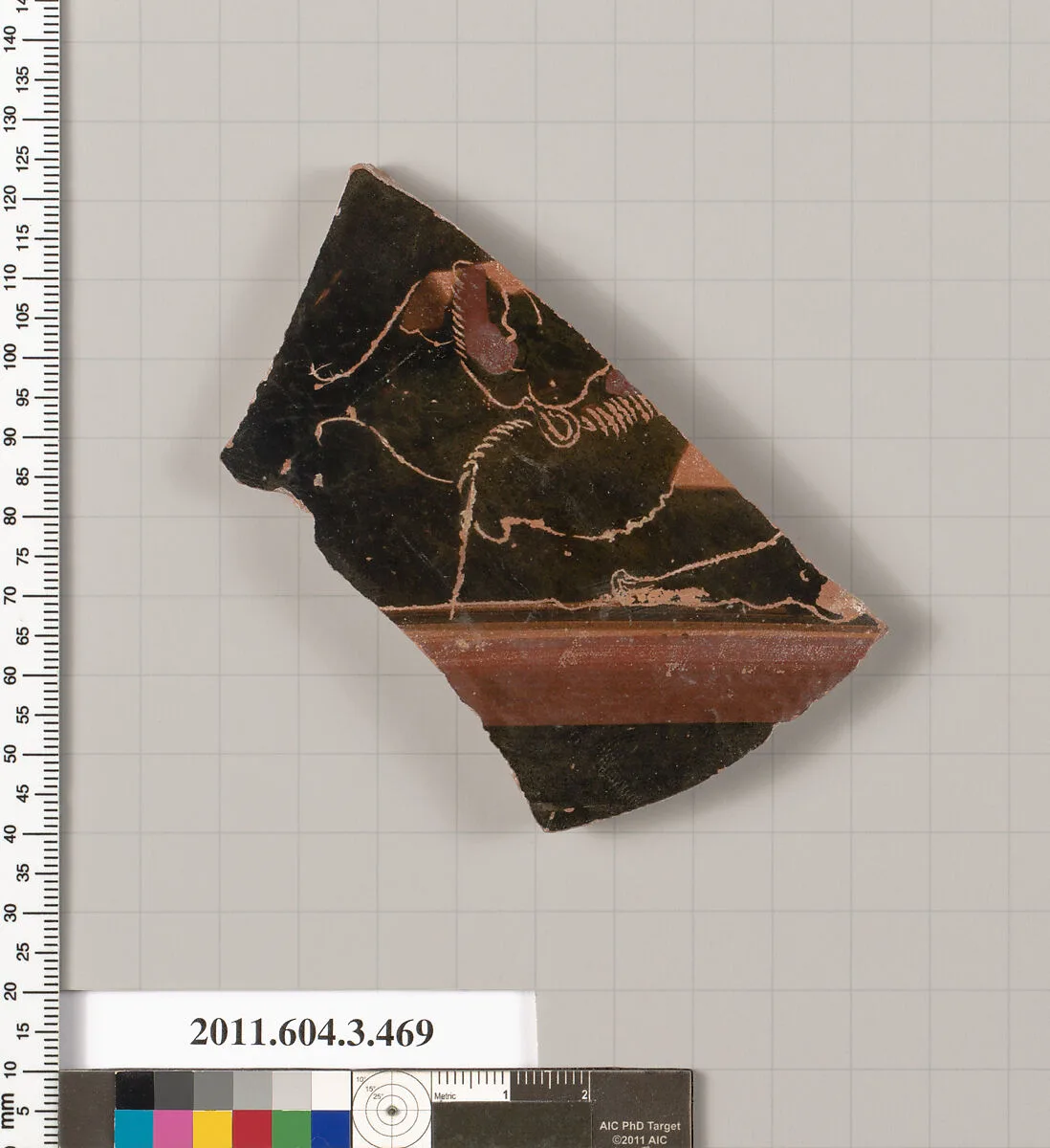 Terracotta fragment of a Panathenaic prize amphora — Unknown