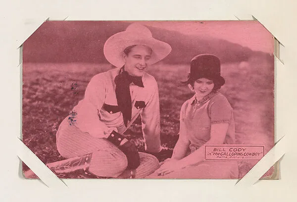 Bill Cody in "the Galloping Cowboy" from Western Stars or Scenes Exhibit Cards series (W412) — Unknown