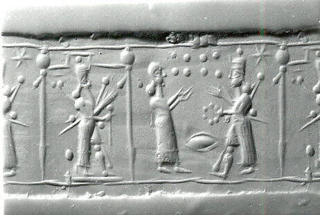 Cylinder seal with cultic scene