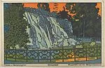 Budapest: Waterfall on Margaret Island (Wasserfall auf der Margaretheninsel) — Franz Kuhn|Wiener Werkstätte
