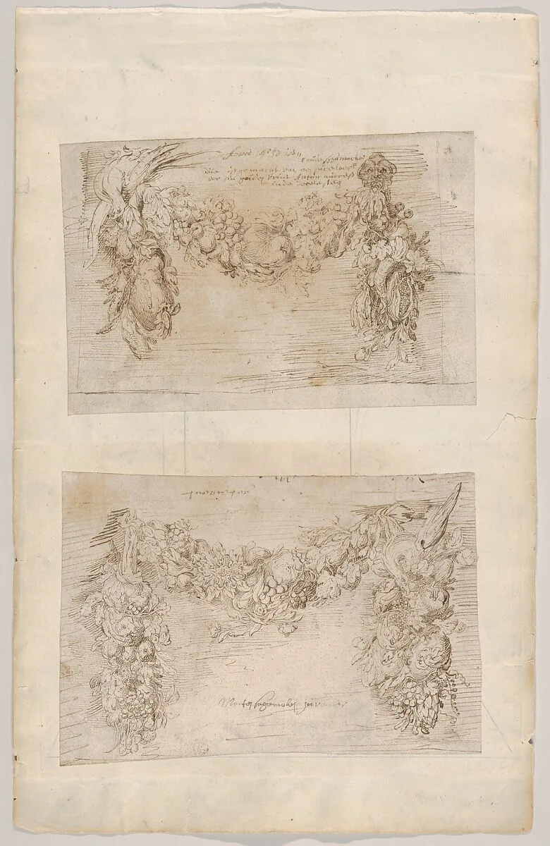 Study of a Garland of Fruits and Vegetables — Martinus Saeghmolen