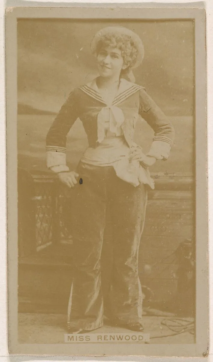 Miss Renwood, from the Actresses series (N245) issued by Kinney Brothers to promote Sweet Caporal Cigarettes — Kinney Brothers Tobacco Company