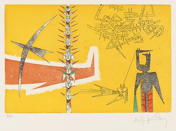 Untitled Abstraction with Figures — Wifredo Lam