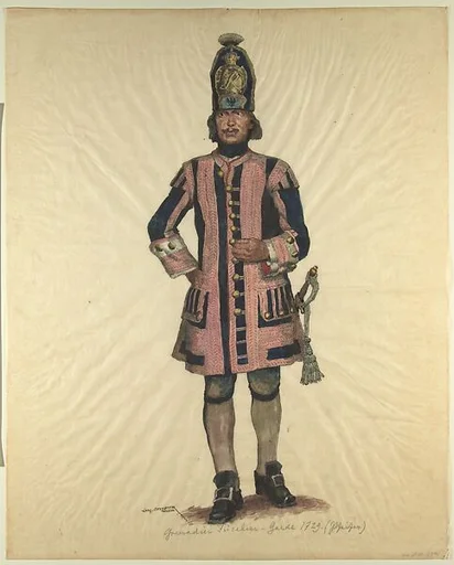 Prussian Military Costume: Grenadier Füselier-Garde 1729 (Fifer)