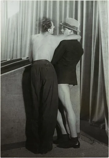 Young Couple Wearing a Two-in-One Suit at the Bal de la Montagne Sainte-Geneviève