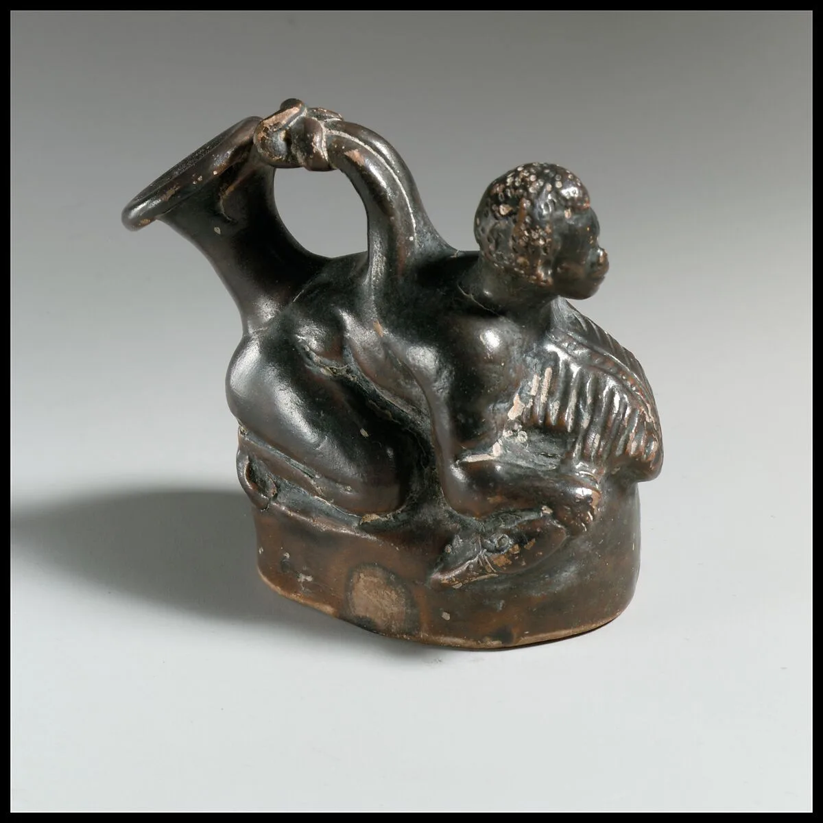 Terracotta askos (flask with a spout and handle) — Unknown