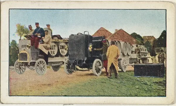Card No. 73, The Water Supply of the French Forces, from the World War I Scenes series (T121) issued by Sweet Caporal Cigarettes — Underwood & Underwood|American Tobacco Company