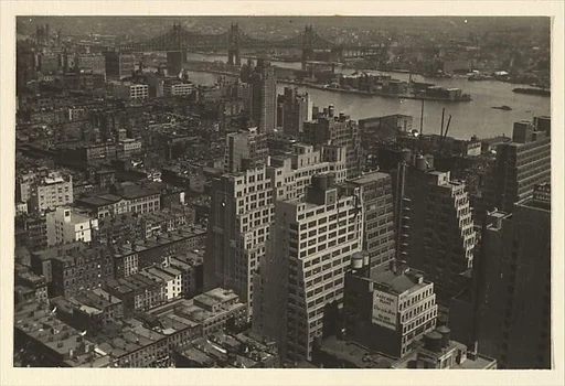 [Manhattan Skyline looking Northeast toward Roosevelt Island and the Queensboro Bridge, New York City]