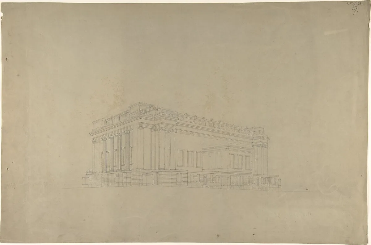 View of a Building in the Ionic Style — Harvey Lonsdale Elmes