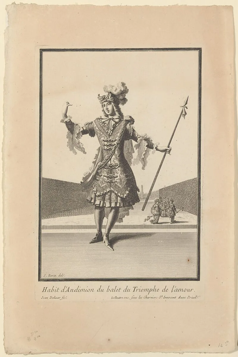Costume of Endymion from the Ballet "Triumph of Love" (Habit d'Andimion du balet du 'Triomphe de l'amour) — Juan Dolivar|Jean Berain|Jacques LePautre