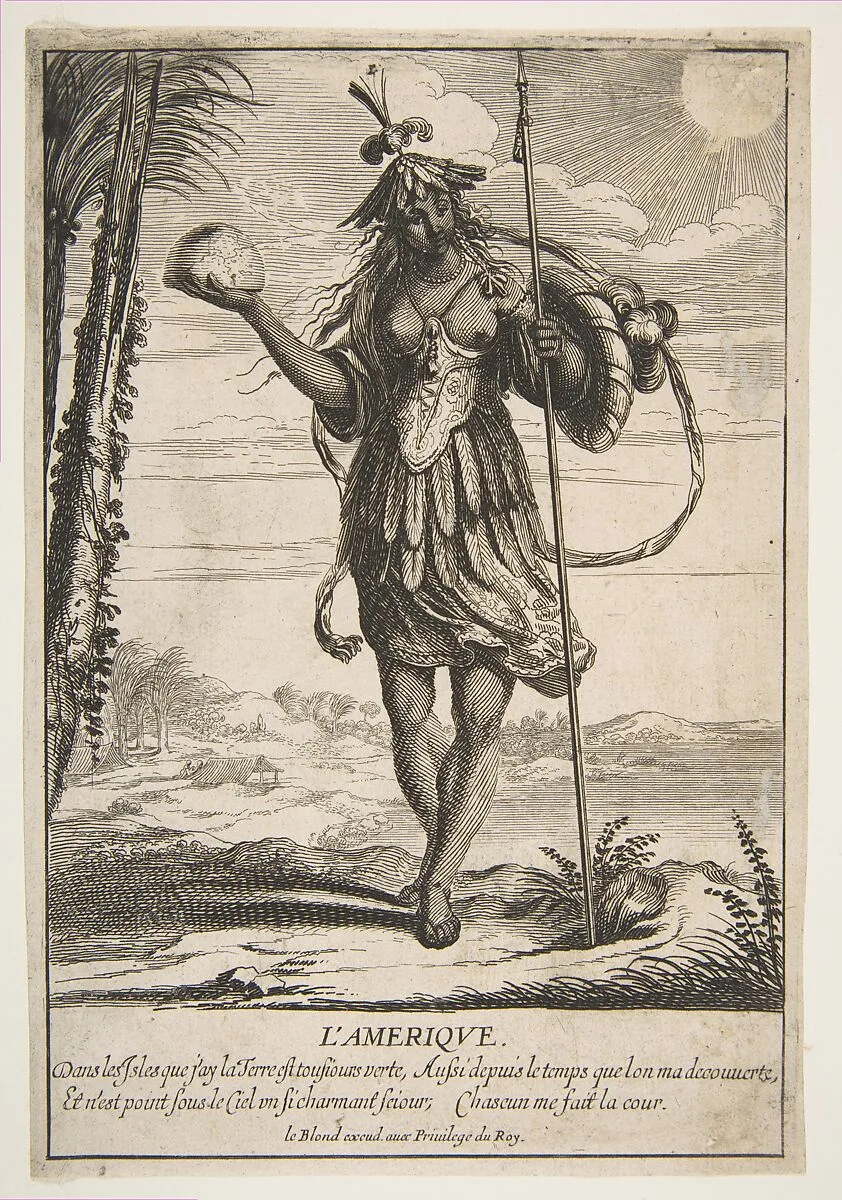 Allegory of America, from "The Four Continents" — Abraham Bosse|Jean I Leblond