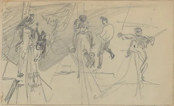 Sailors in Rigging of Ship (from Scrapbook) — John Singer Sargent