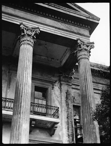 [Columns and Balcony, Belle Grove Plantation, White Castle, Louisiana]