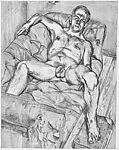Man Posing — Lucian Freud|Brooke Alexander, Inc.|Palm Tree Studios