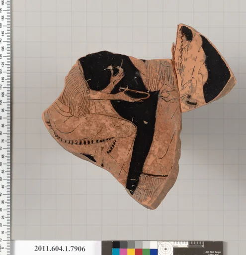 Terracotta fragment of a kylix (drinking cup)