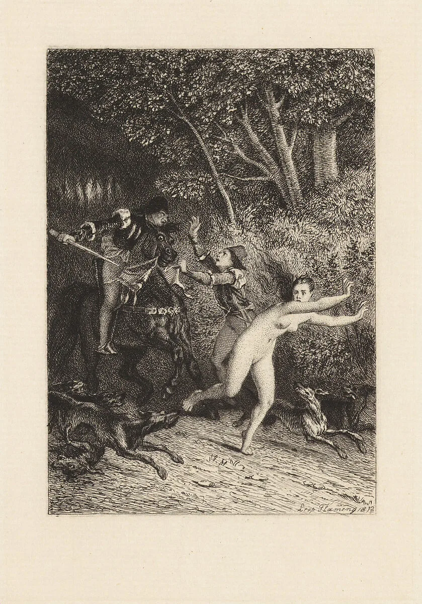 L'Enfer des Beautés Cruelles, plate 5 from "The Decameron" — Léopold Flameng|Giovanni Boccaccio