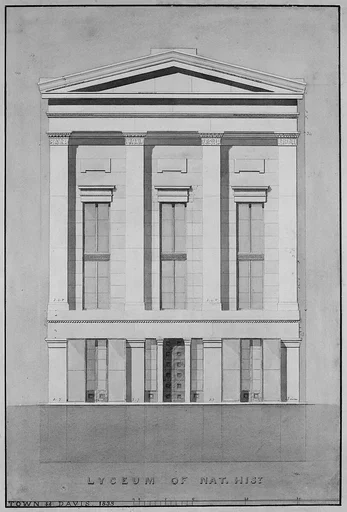 Lyceum of Natural History, New York (front elevation)