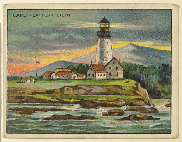 Cape Flattery Light, from the "Lighthouse Series" (T77), issued with Hassan Cigarettes by the American Tobacco Company — American Tobacco Company
