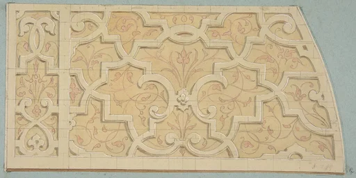 Design for the decoration of the stairway in the Chateau d'Ognon of M. de Machy (Oise, France)