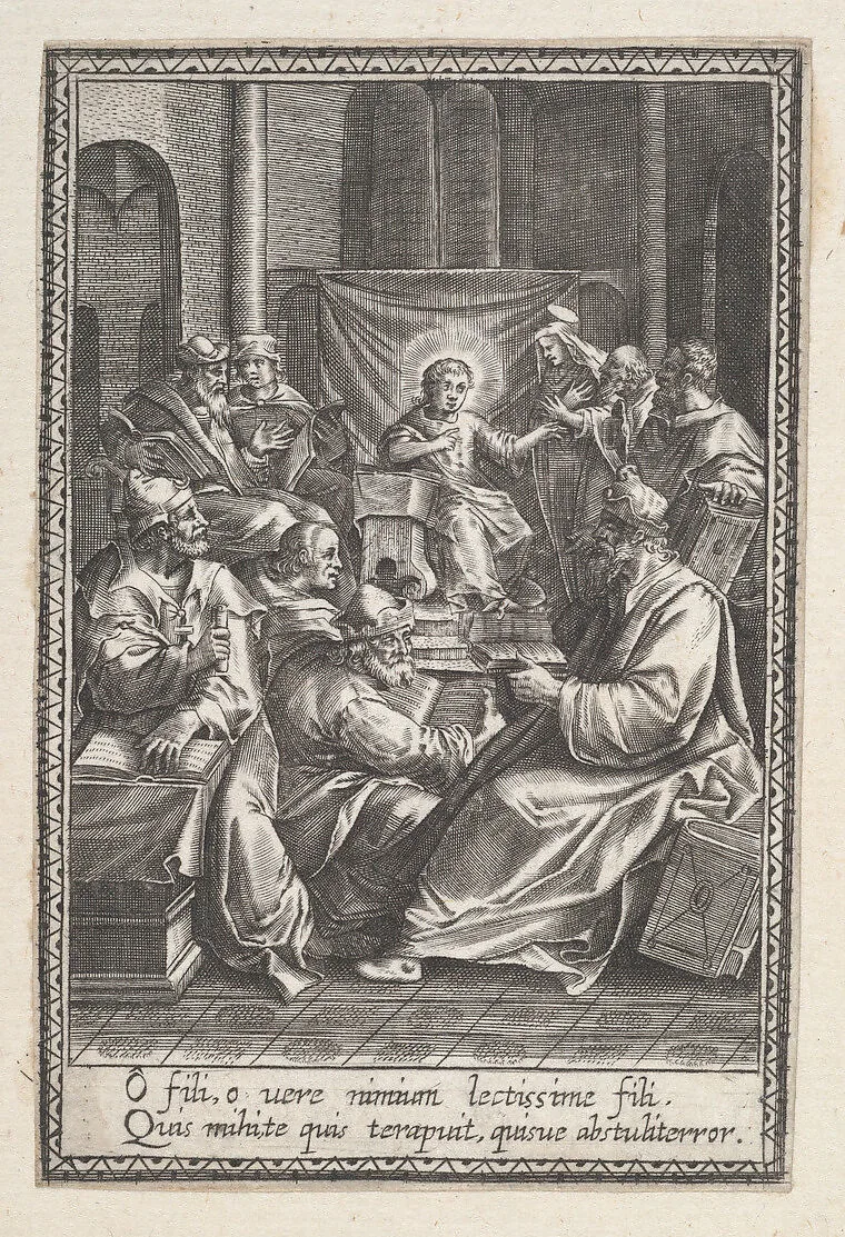 Christ Among the Doctors — Justus Sadeler|Anonymous