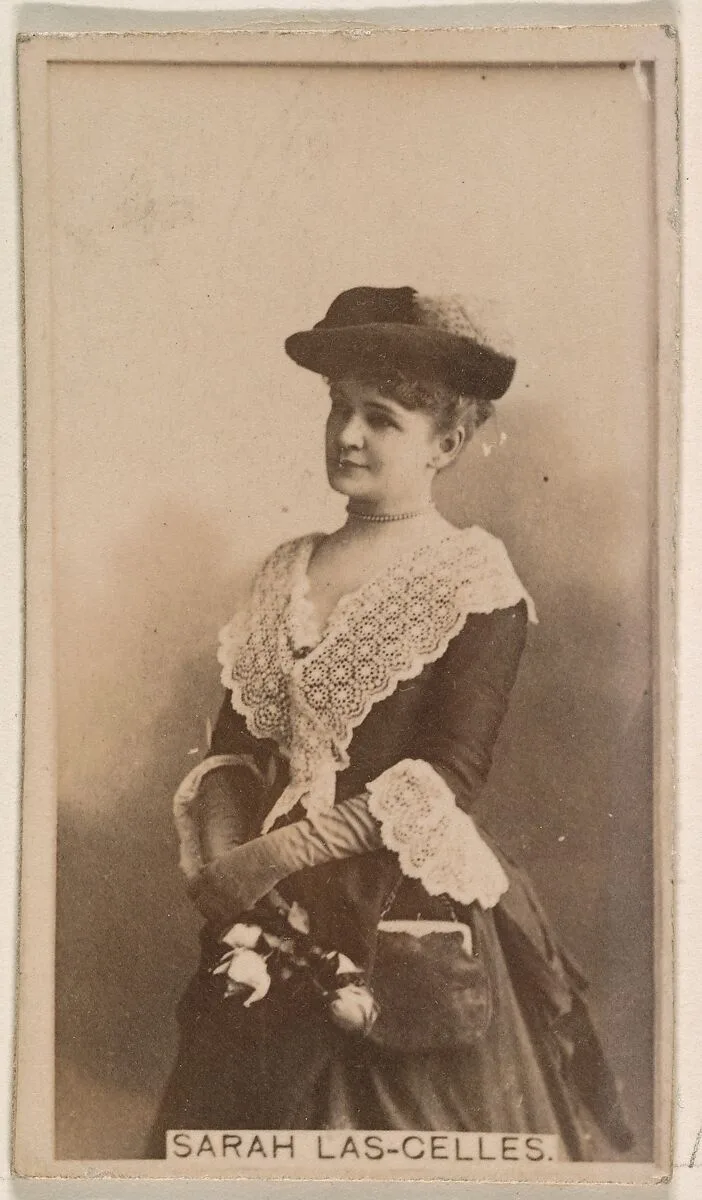 Sarah Las-Gelles, from the Actresses series (N245) issued by Kinney Brothers to promote Sweet Caporal Cigarettes — Kinney Brothers Tobacco Company