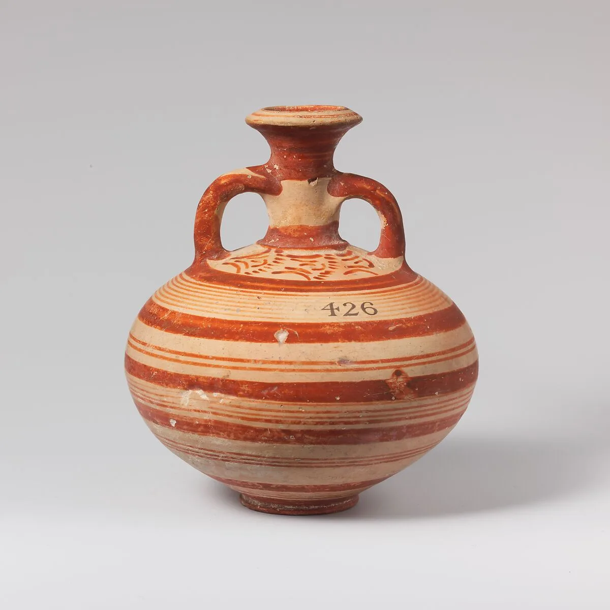 Terracotta globular flask — Unknown
