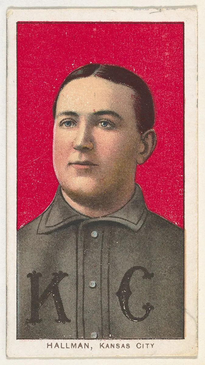 Hallman, Kansas City, American Association, from the White Border series (T206) for the American Tobacco Company — American Tobacco Company