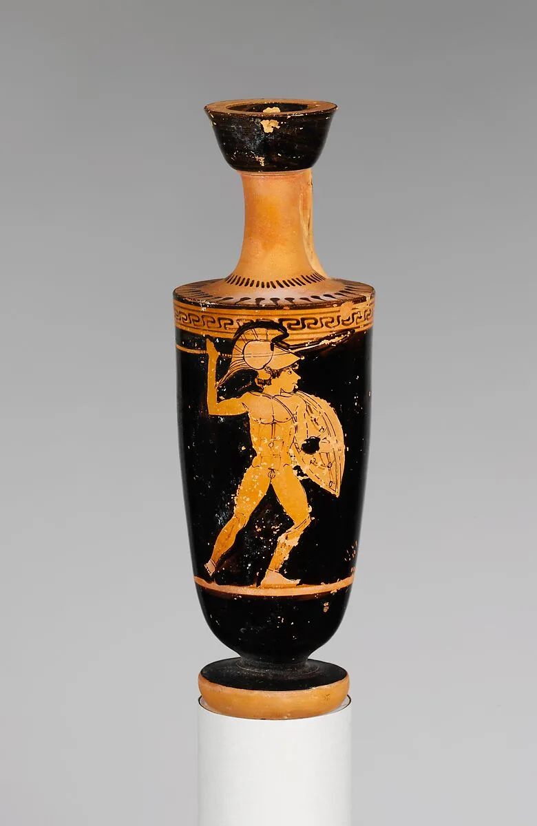 Terracotta lekythos (oil flask) — Unknown