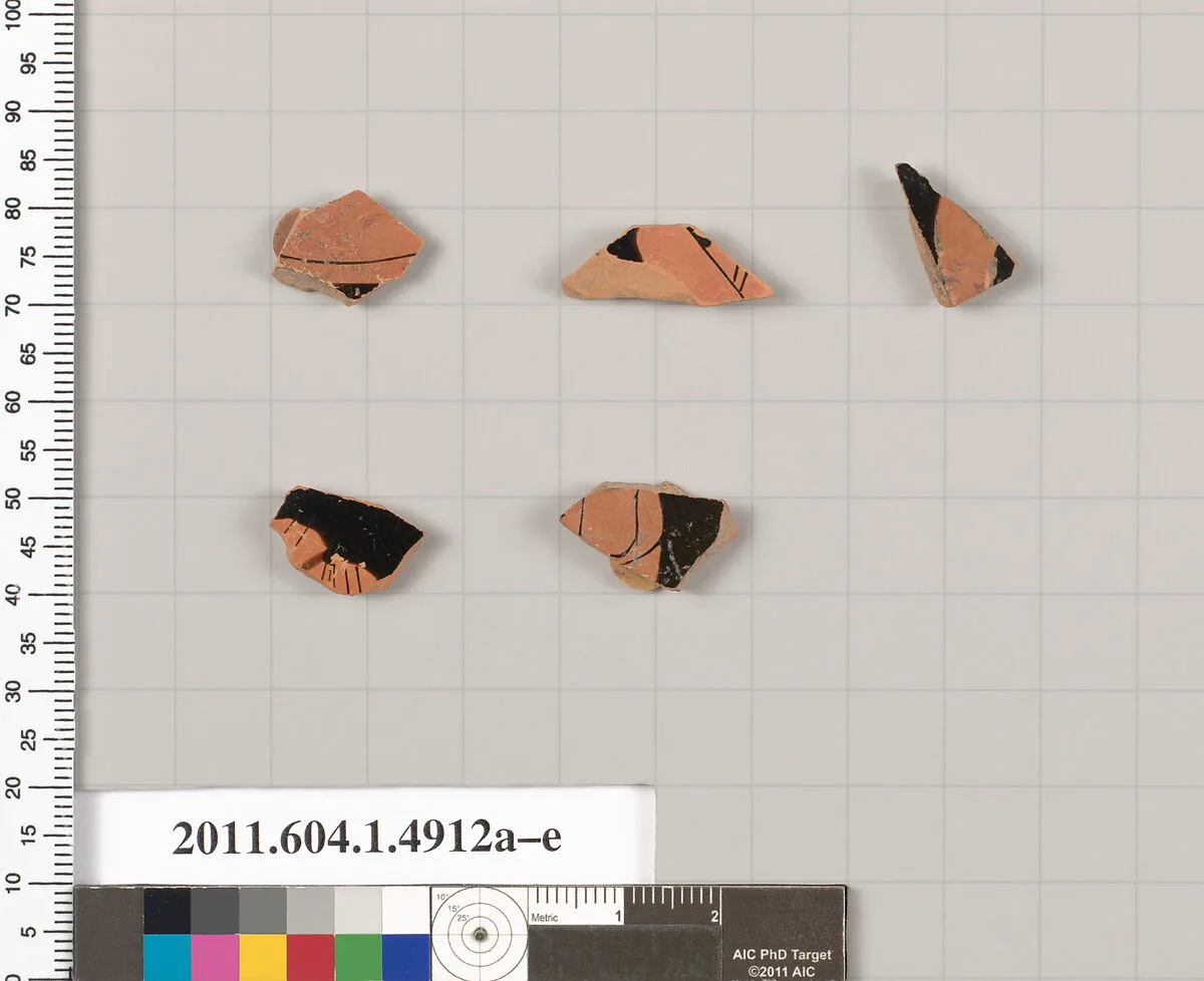 Terracotta fragments of kylikes (drinking cups) — Unknown