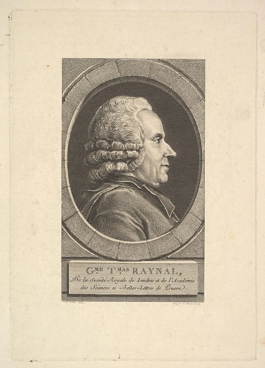 Portrait of Guillaume-Thomas Raynal — Augustin de Saint-Aubin|Charles Nicolas Cochin II