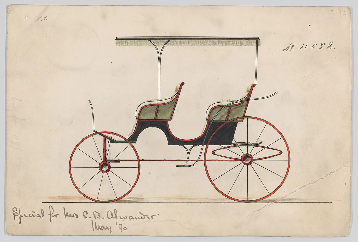 Design for Canopy TOp Park Phaeton, no. 4082 — Brewster & Co.|Herman Stahmer