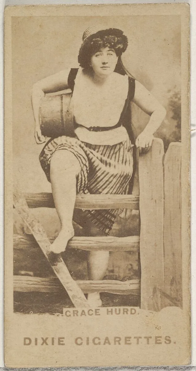Grace Hurd, from the Actors and Actresses series (N45, Type 7) for Dixie Cigarettes — Allen & Ginter