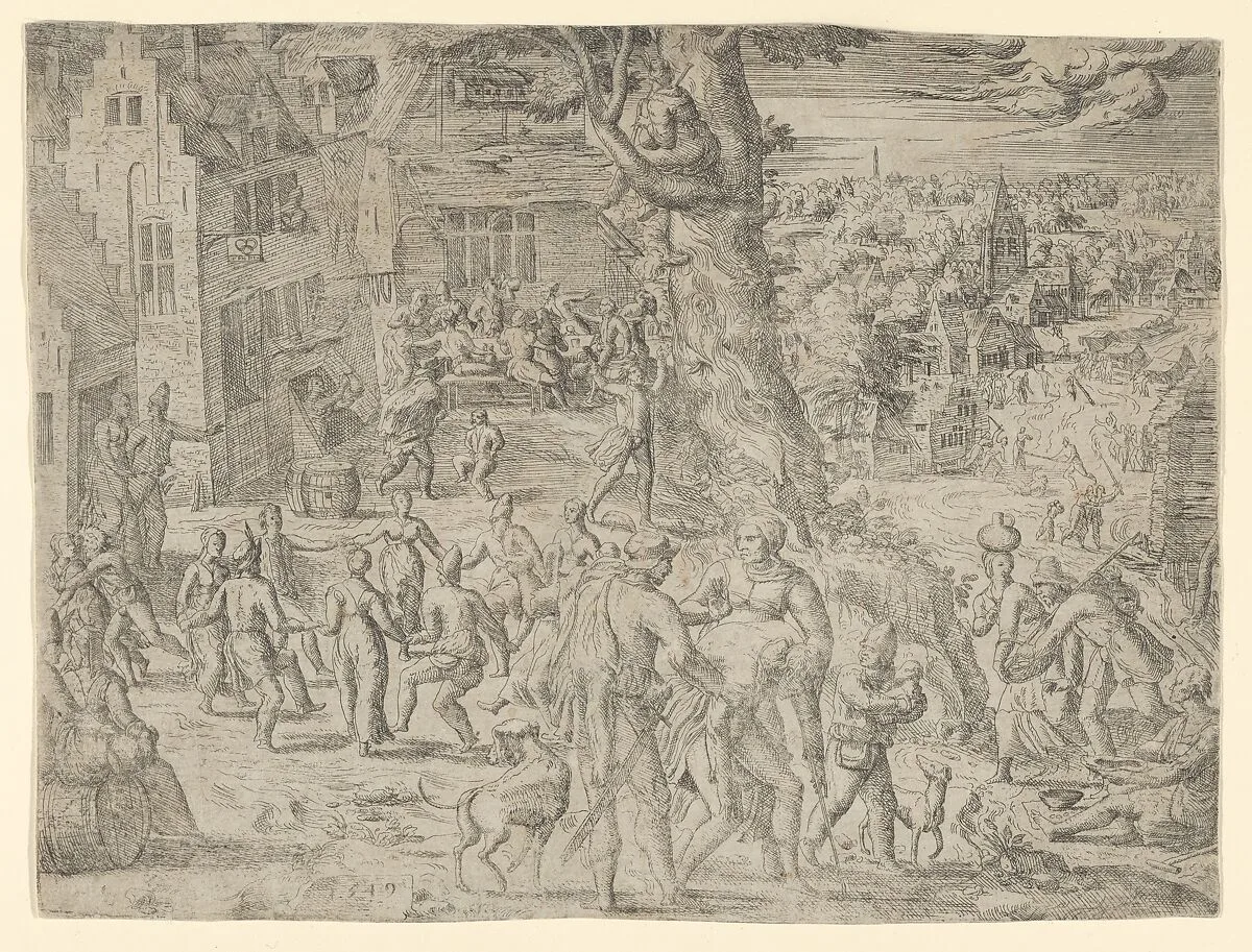 The Village Fair — Peeter van der Borcht