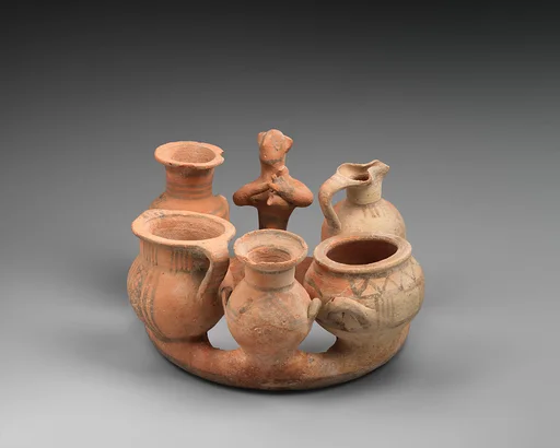 Terracotta ring-kernos (offering vase)