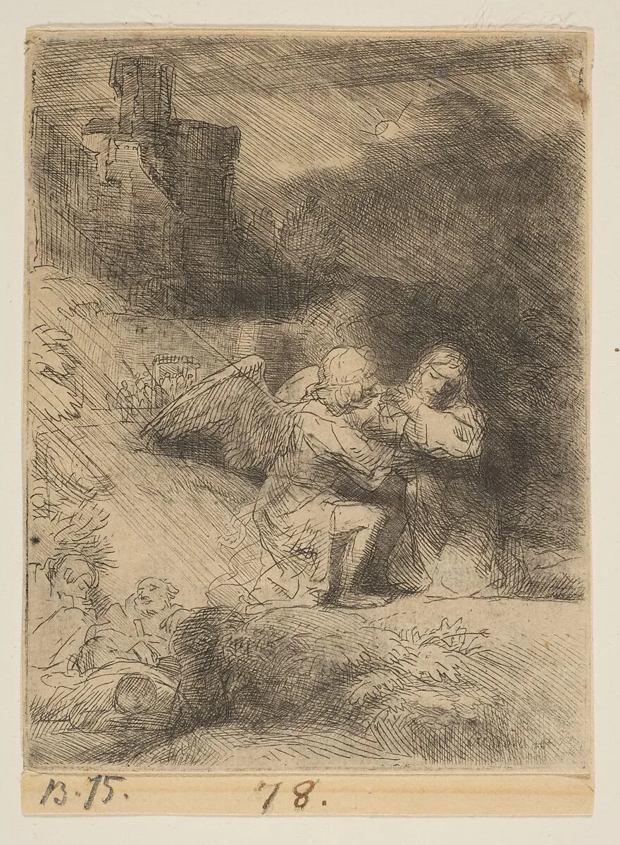 The Agony in the Garden — Rembrandt (Rembrandt van Rijn)