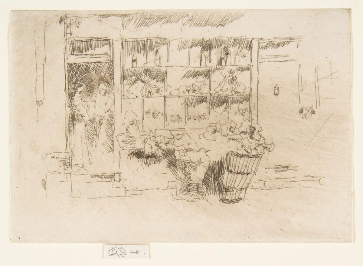 Fruit Shop (Little Greengrocer's Shop, Chelsea) — James McNeill Whistler