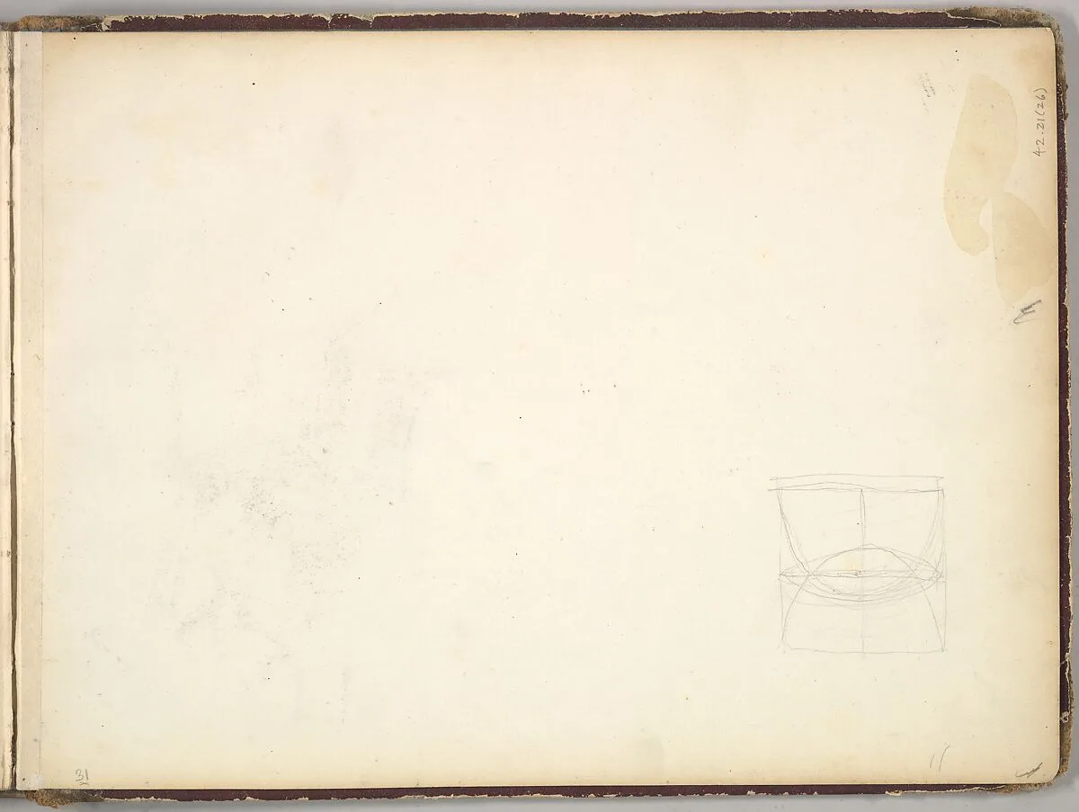 Geometrical Figure (in Sketch Book With Drawings on Twenty-six Leaves) — Frederic, Lord Leighton