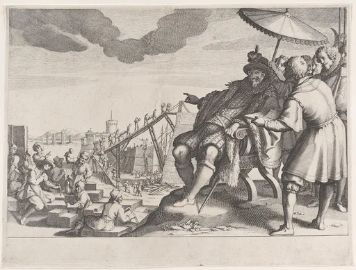 Le Grand Duc Fait Fortifier le Port de Livourne (The Grand Duke Fortifying the Port of Livourne), from La Vie de Ferdinand Ier de Médicis série appelée aussi Les Batailles des Médicis (The Life of Ferdinand I de'Medici also called The Medici Battles)