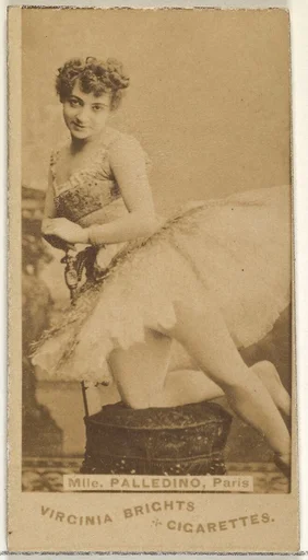 Mlle. Palledino, Paris, from the Actors and Actresses series (N45, Type 1) for Virginia Brights Cigarettes