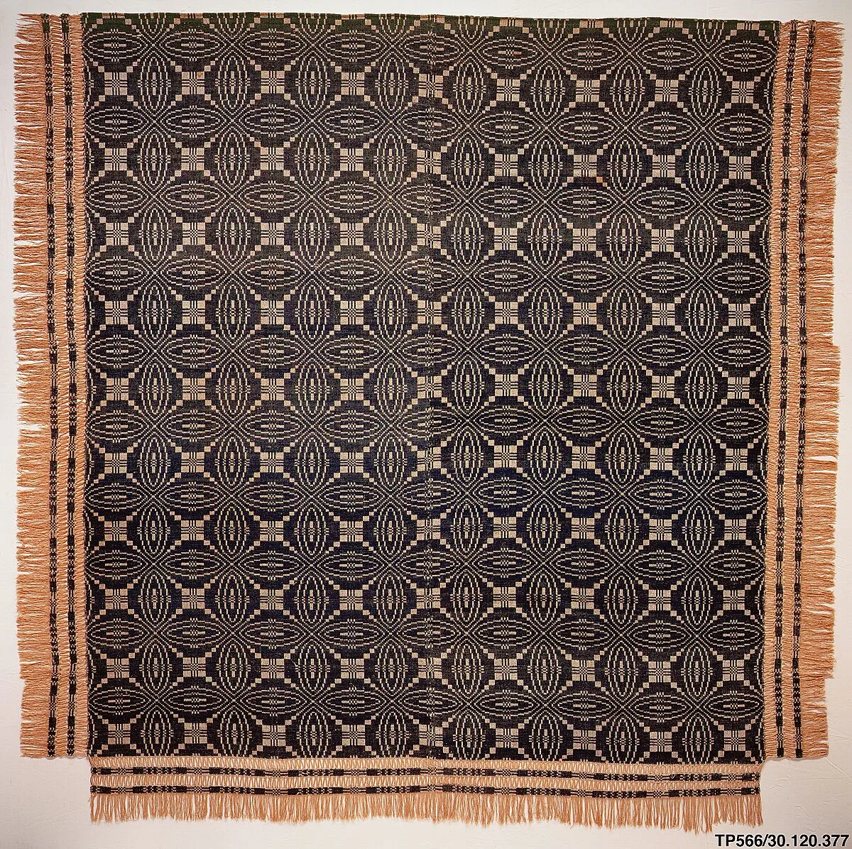 Coverlet, Wheel of Fortune pattern variation — Unknown