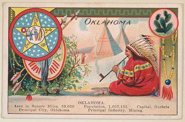 Oklahoma, postcard from the Cards of States series (D22), issued by the Cushman Bread Company — Cushman Bread Company